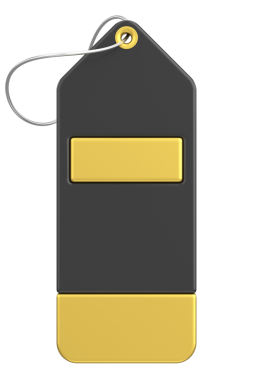 Kara Cuma etiketi. Satış afişi. 3B illüstrasyon.