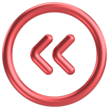 Önceki düğme. Arka düğme. 3B illüstrasyon.