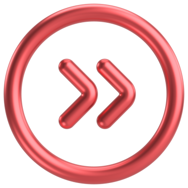 Sonraki düğme. Devam et düğmesi. 3B illüstrasyon.