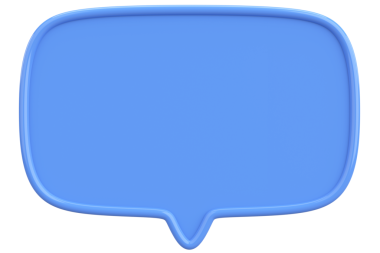 Konuşma balonu. Mesaj kutusu. 3B illüstrasyon.