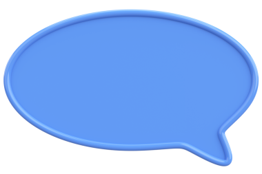 Konuşma balonu. Mesaj kutusu. 3B illüstrasyon.