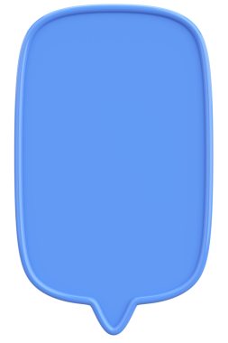 Konuşma balonu. Mesaj kutusu. 3B illüstrasyon.