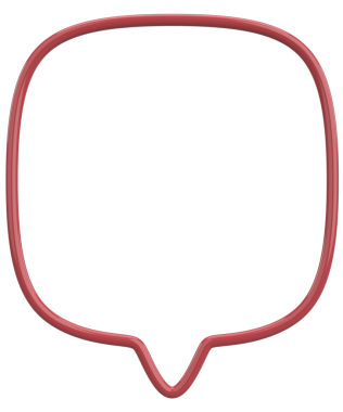 Konuşma balonu. Mesaj kutusu. 3B illüstrasyon.