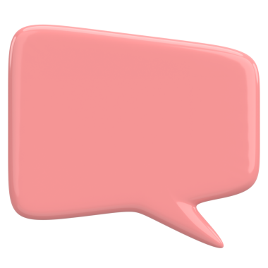 Konuşma balonu. Mesaj kutusu. 3B illüstrasyon.