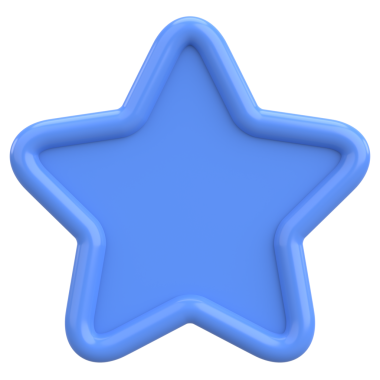 Yıldız Şekli Fiyat Etiketi. 3B illüstrasyon.