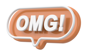 Aman Tanrım. Aman Tanrım, söz ve söz. 3B illüstrasyon.