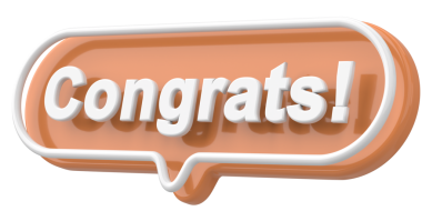 Tebrik ederim. Kelime ve deyim. 3B illüstrasyon.