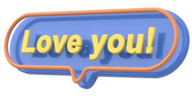 Ben de seni. Kelime ve deyim. 3B illüstrasyon.