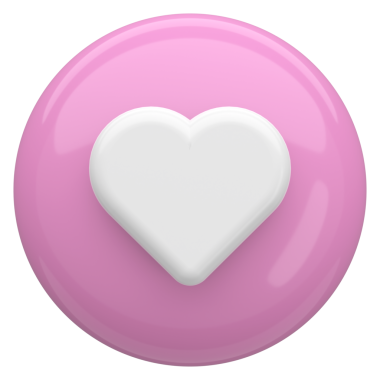 Düğme gibi. İkon gibi. 3B illüstrasyon.