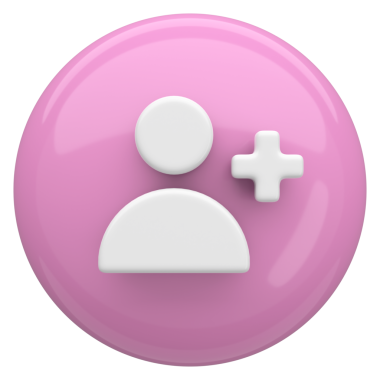 Kayıt düğmesi, Takip düğmesi. 3B illüstrasyon.