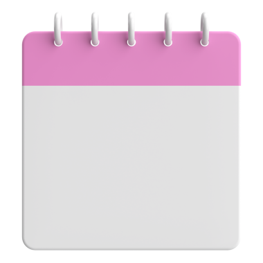 Boş takvim. Üç boyutlu takvim. 3B illüstrasyon.