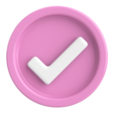 3 boyutlu onay kutusu. İşaretle. 3B illüstrasyon.