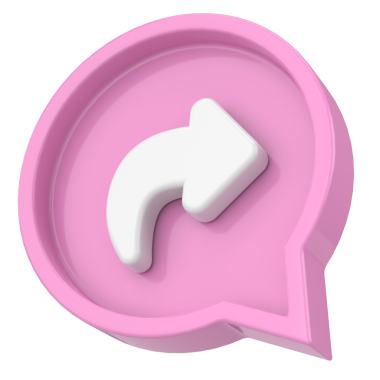 Simgeyi paylaş. Paylaş düğmesi. 3B illüstrasyon.