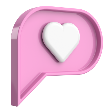 İkon gibi. Sohbet balonu. 3B illüstrasyon.