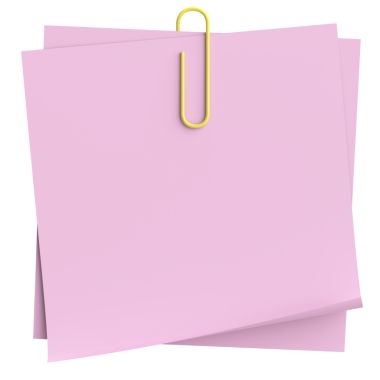 Üç boyutlu not kağıdı. Yapışkan bir not. 3B illüstrasyon.