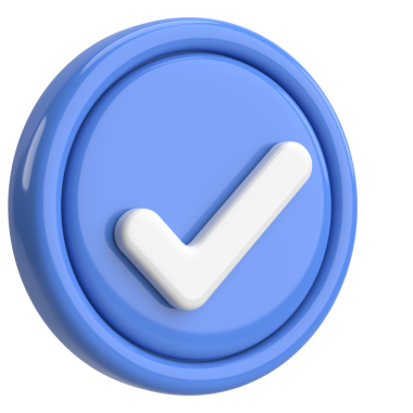 3 boyutlu onay kutusu. İşaretle. 3B illüstrasyon.