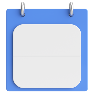 Boş takvim. Üç boyutlu takvim. 3B illüstrasyon.