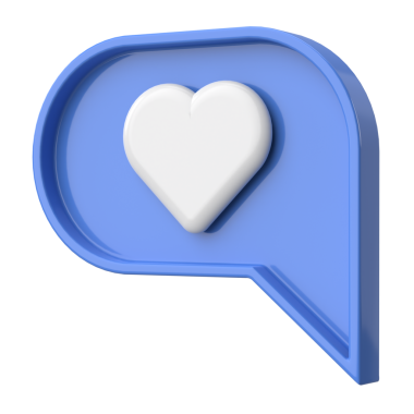 İkon gibi. Sohbet balonu. 3B illüstrasyon.