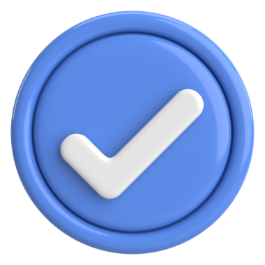 3 boyutlu onay kutusu. İşaretle. 3B illüstrasyon.