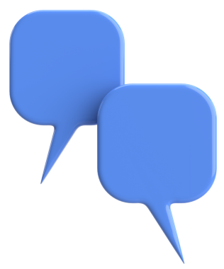 Konuşma balonu. Sohbet balonu. 3B illüstrasyon.