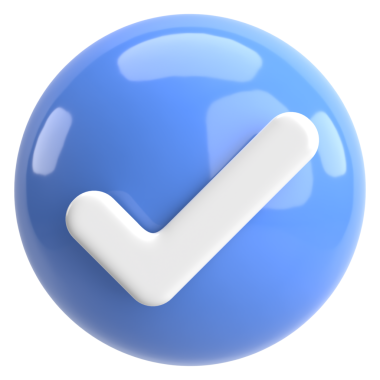 3 boyutlu onay kutusu. İşaretle. 3B illüstrasyon.