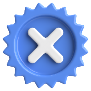 Üç boyutlu kapatma düğmesi. Çapraz. 3B illüstrasyon.