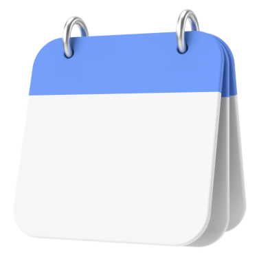 Boş takvim. Üç boyutlu takvim. 3B illüstrasyon.