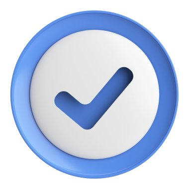 3 boyutlu onay kutusu. İşaretle. 3B illüstrasyon.