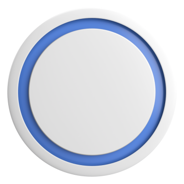 Üç boyutlu daire düğmesi. Boş tuş. 3B illüstrasyon.