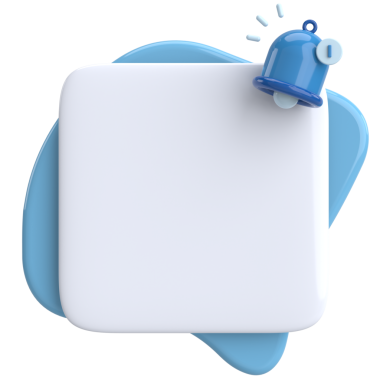 Üç boyutlu uyarı kutusu. 3B illüstrasyon.