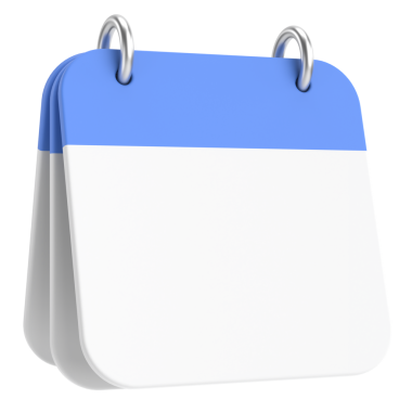 Boş takvim. Üç boyutlu takvim. 3B illüstrasyon.