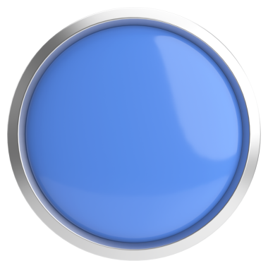 Üç boyutlu daire düğmesi. Boş tuş. 3B illüstrasyon.