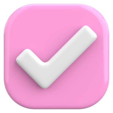 3 boyutlu onay kutusu. İşaretle. 3B illüstrasyon.