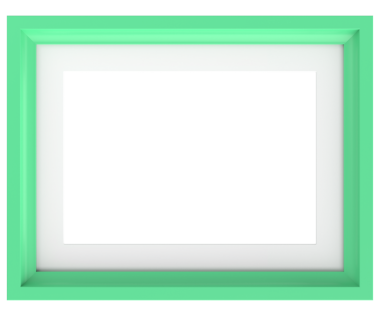 Resim çerçevesi. Manzara çerçevesi. 3B illüstrasyon.