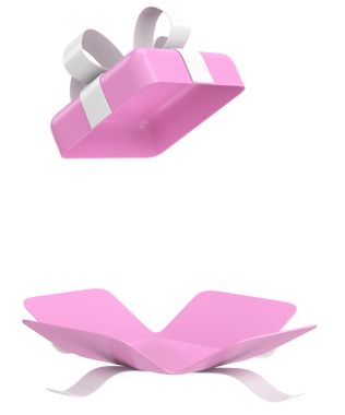 Hediye Kutusu açıldı. Üç boyutlu hediye kutusu. 3B illüstrasyon.