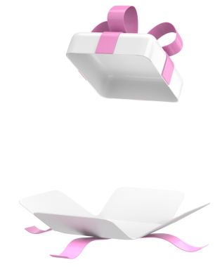 Hediye Kutusu açıldı. Üç boyutlu hediye kutusu. 3B illüstrasyon.