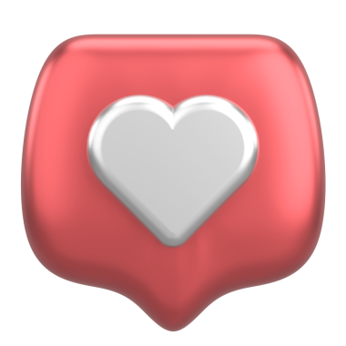 İkon gibi. Düğme gibi. 3B illüstrasyon.