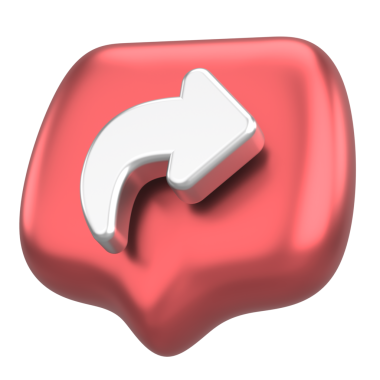 Simgeyi paylaş. Paylaş düğmesi. 3B illüstrasyon.