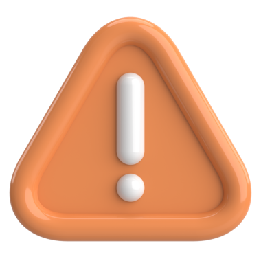 Uyarı işareti. Ünlem işareti. 3B illüstrasyon.