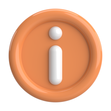 Üç boyutlu bilgi simgesi. 3B illüstrasyon.