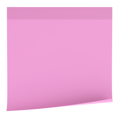 Yapışkan bir not. Üç boyutlu not kağıdı. 3B illüstrasyon.