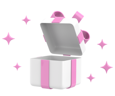 Hediye Kutusu açıldı. Üç boyutlu hediye kutusu. 3B illüstrasyon.