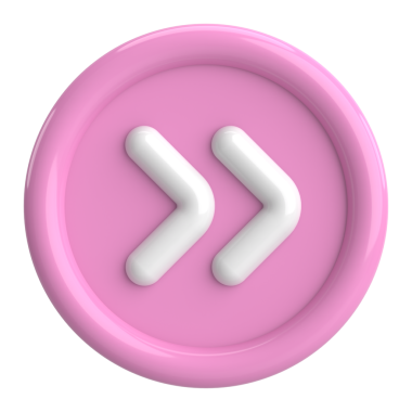 Sonraki düğme. Devam et düğmesi. 3B illüstrasyon.