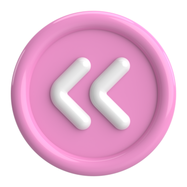 Önceki düğme. Arka düğme. 3B illüstrasyon.