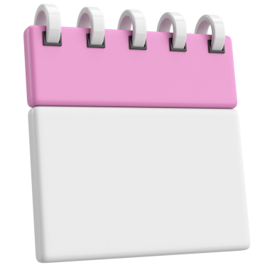 Boş takvim. Üç boyutlu takvim. 3B illüstrasyon.