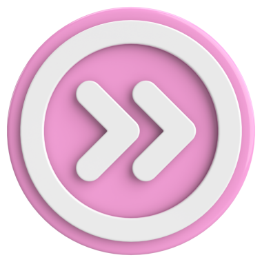 Sonraki düğme. Devam et düğmesi. 3B illüstrasyon.