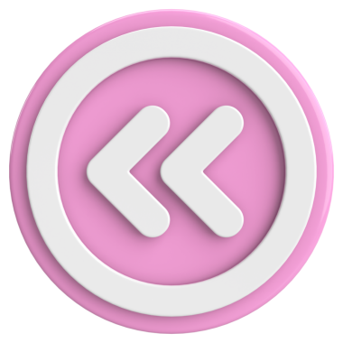 Önceki düğme. Arka düğme. 3B illüstrasyon.