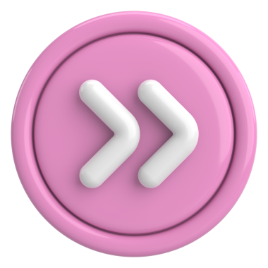 Sonraki düğme. Devam et düğmesi. 3B illüstrasyon.