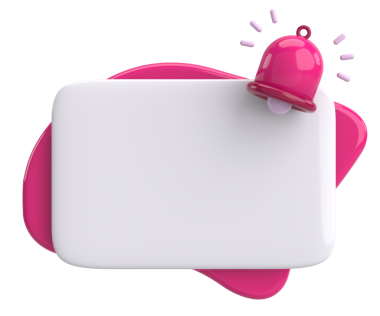 Üç boyutlu uyarı kutusu. 3B illüstrasyon.