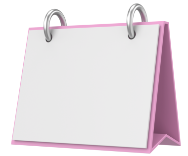 Boş takvim. Üç boyutlu takvim. 3B illüstrasyon.